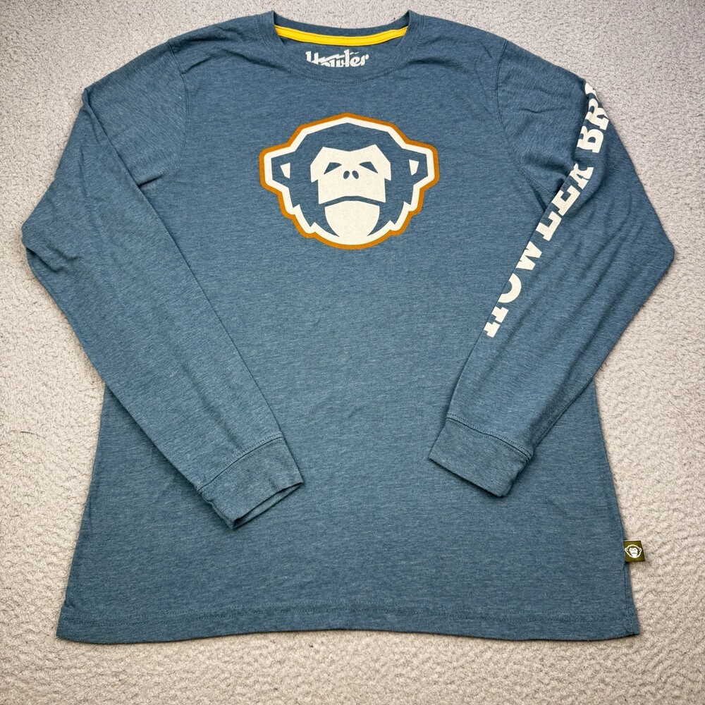 HOWLER BROS Shirt Mens Medium Blue Monkey Graphic Tee Texas Outdoor